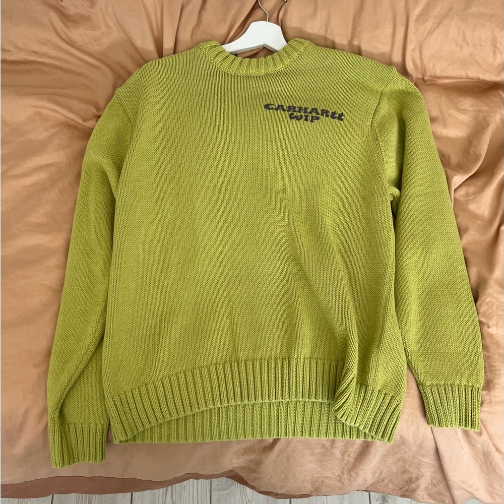Carhartt WIP Men's Lime Green Crewneck Sweater